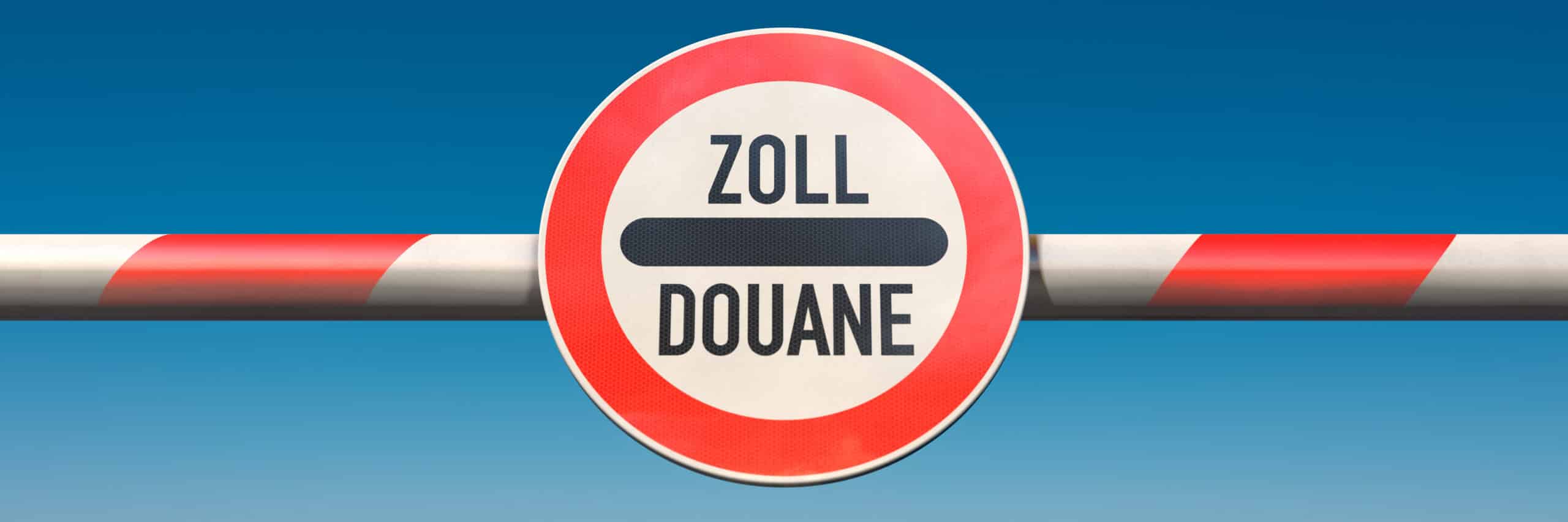 Panneau douane stop